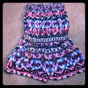 Feathers Colorful romper with pockets